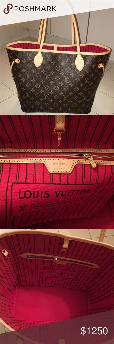 louis vuitton pm vs mm neverfull|louis vuitton inside lining.